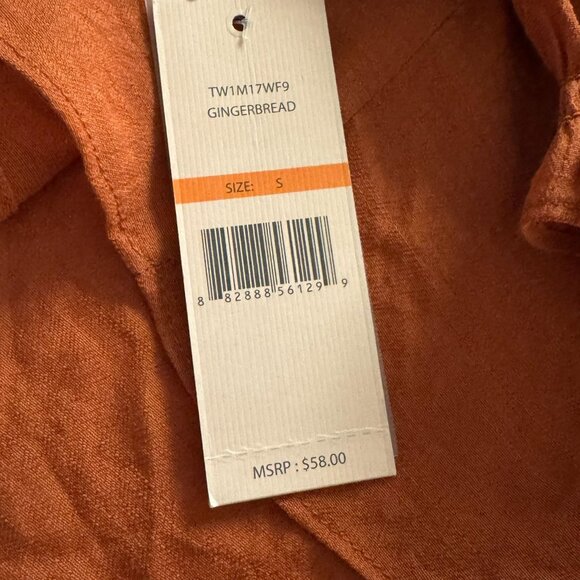 NANETTE Nanette Lepore Gingerbread Long Sleeve Blouse Size Small Casual Top Poly - Picture 6 of 12